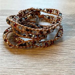 Victoria Emerson Red Crystal  Wrap Bracelet
